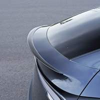 Nouveau Kit Carrosserie Style DC pour Tesla Model Y 2025 (PP) - Lame Avant, Jupes Latérales, Diffuseur Arrière, Spoiler - Motif Fibre de Carbone Peinture Noire