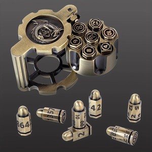 Juego de Dados Metálicos Estilo Revólver 2026, Dados Poliédricos con Forma de Bala para Juegos de Mesa de Rol como Dungeons & Dragons - Product Image 4