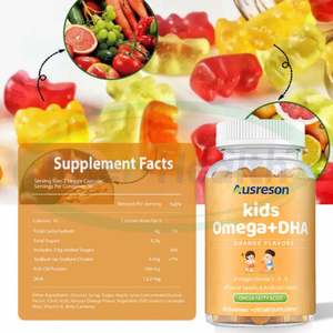 Vitaminas Veganas para Niños Ausreson OEM, Suplemento para la Salud Cerebral, Halal, Omega 3 6 9, Gomitas de Aceite de Pescado, Gomitas de DHA Omega 3 para Niños - Product Image 3