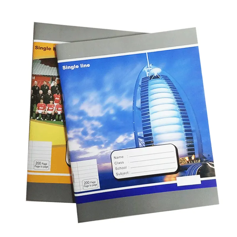 School copybook / 200 pages free customized cover exercise book for students