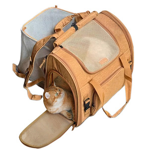 Breathable Mesh Expandable Cat <b>Backpack</b> Portable Large Capacity Pet Travel Carrier for Small Pets - Product Image 1