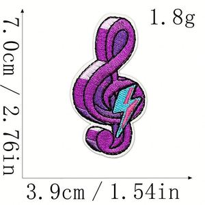 New Self-sticker Embroidered Korea Style Music <b>Note</b> Patches for Decoration - Product Image 4