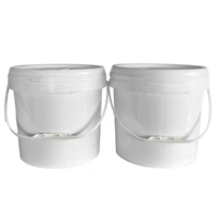 Seau en plastique PP cylindrique personnalisé de 1 à 25 L, étanche, durable, écologique, recyclable, avec couvercle, logo personnalisé, multicolore