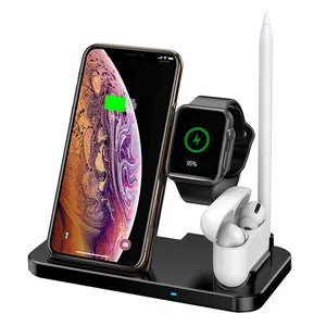 Folding Wireless Charger For Iphone Fast Qi 15W Phone 3 in 1 Charging Stand Pencil 4 In 1 Foldable Wireless Charger