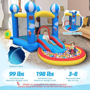 Unisex 370 Watt Blower 4-in-1 3-8 tuổi trẻ em trong nhà/ngoài trời chơi lưu trữ Oxford vật liệu 4-in-1 Inflatable bóng Pit lâu đài - Product Image 4