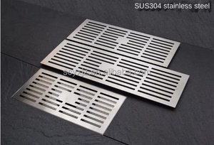 La copertura quadrata dello scarico del pavimento dell'acciaio inossidabile di Design moderno 20-30cm ha ingrandito la dimensione per uso interno dell'hotel della cucina del cortile - Product Image 5