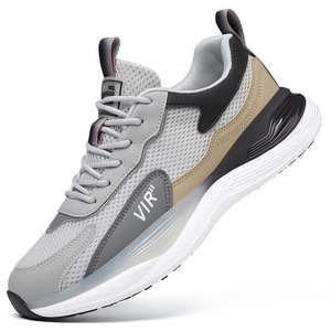 Chaussures de course d'été en maille pour hommes Virii, bout rond, à lacets, respirantes, baskets sportives décontractées, semelle extérieure en caoutchouc, logo sérigraphié - Product Image 5