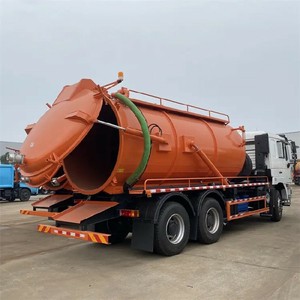 Camion d'aspiration des eaux usées Shacman 6x4, 18-25m3, camion de nettoyage des égouts à haut débit, norme d'émission Euro 3 - Product Image 5