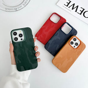 Funda de Teléfono con Diseño de Camuflaje de Lujo para iPhone 16 15 14 13 12 Pro Max <span class=keywords><strong>Plus</strong></span> con Botón de Metal - Product Image 3