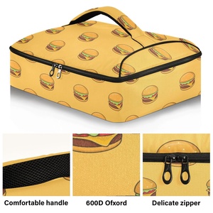 Sacs à pizza de qualité supérieure avec design hamburger personnalisé, sacs isothermes pour la livraison de nourriture, sacs portables pour la livraison de nourriture, sacs isothermes - Product Image 2