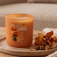 Bougie parfumée de luxe à 3 mèches, 14 oz, bougie en cire de soja aromatique pour la décoration de la maison, le yoga, la méditation, Noël, les anniversaires, les mariages, les cadeaux de Thanksgiving
