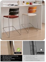 Chaise de bar moderne de style Bauhaus du milieu du siècle, tabouret de salle à manger minimaliste, chaise haute design rembourrée pour la maison et le café