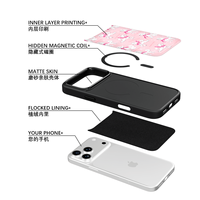 Coque de téléphone AG Feeling Black Edge avec motif chien galopant doré pour iPhone 17, 17 Pro Max, 16 Pro, 15 – Coque magnétique