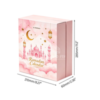 Boîte cadeau calendrier de l'avent personnalisée écologique pour bonbons, avec 15 compartiments à déchirer, pelliculage mat, emballage vide pour desserts de fêtes
