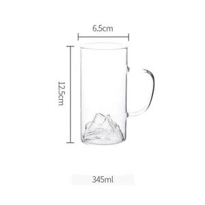 Tasse à thé classique à double paroi en verre borosilicate résistant à la chaleur avec poignée, transparente, ronde, 350 ml, cadeau d'affaires - Product Image 5