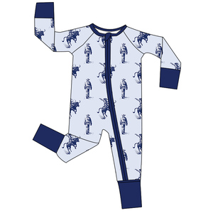 Mono de una pieza con cremallera para bebés y niños pequeños, estilo <span class=keywords><strong>vaquero</strong></span> occidental, para recién nacidos, venta al por mayor - Product Image 2