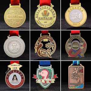 Medallas Deportivas Personalizadas de Oro, Plata <span class=keywords><strong>y</strong></span> <span class=keywords><strong>Cobre</strong></span> Grabadas para Premios de Competición, Fabricante Mayorista - Product Image 6