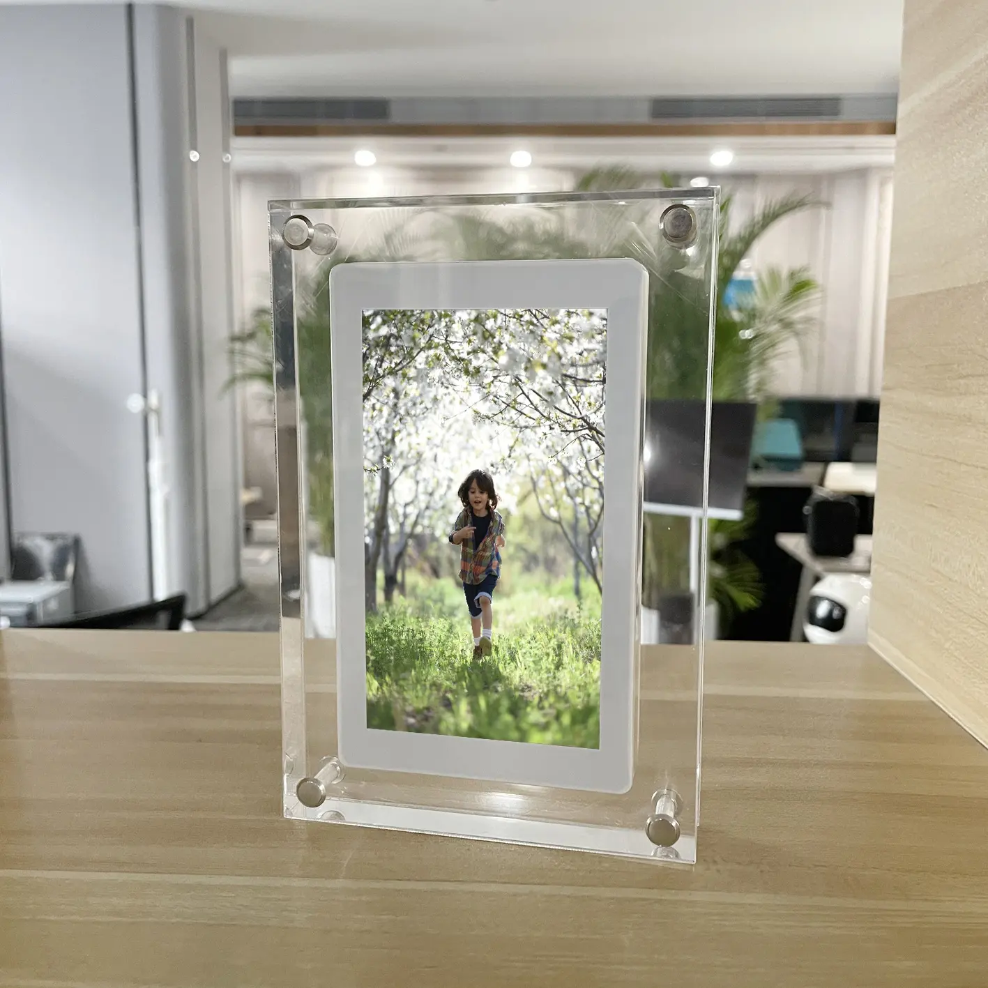 4 5 7 10.1 inch crystal advertising player transparent acrylic digital photo frame