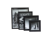 Marco de Fotos de Madera Negro con Impresión UV, Diseño Moderno, Ligero, Resistente y Duradero, para Montar en la Pared, Tamaños Personalizados para Decoración