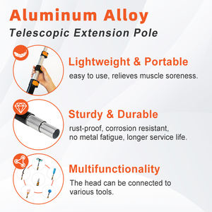 <span class=keywords><strong>Perche</strong></span> télescopique professionnelle en aluminium <span class=keywords><strong>pour</strong></span> le <span class=keywords><strong>nettoyage</strong></span> des fenêtres hautes, tige d'extension multi-usage, outils de <span class=keywords><strong>nettoyage</strong></span> domestique antidérapants - Product Image 2