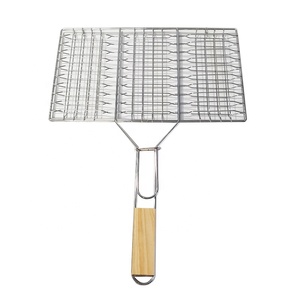 Panier <span class=keywords><strong>de</strong></span> <span class=keywords><strong>légumes</strong></span> en acier inoxydable 304, filet <span class=keywords><strong>de</strong></span> grillage pour barbecue, grille carrée pour hamburgers - Product Image 2