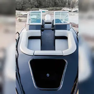 17 ft Aluminium Mittel konsole Boot Ponton Boot unter Deck LED Lichter kleines Boot mit Innen bord Motor