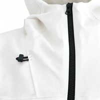 Veste à capuche blanche pour homme, coupe-vent de qualité supérieure, veste de randonnée, veste de sport, tissée, pour l'extérieur, usage quotidien, logo personnalisé, personnalisable