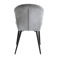 Chaise de salle à manger ergonomique en forme de barillet avec dossier incurvé, siège en cuir PU, sans accoudoirs, pour salle à manger, cuisine, maison, bureau
