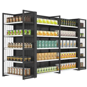 Snack store laden regal steel shelves 5-shelf retail display sports shop