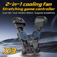 Nouveau X3 Mobile Joystick 2-en-1 Contrôleur de jeu rétractable de refroidissement avec prise en charge des jeux natifs Compatible avec les tablettes