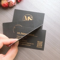 Tarjeta de Visita de Papel de Impresión Mate Gris con Logotipo de Lámina Dorada de Lujo de Tamaño Estándar Personalizado