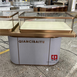 Vetrina moderna di lusso per gioielli con serratura elettronica produttore di vetrine per gioielli in acciaio inossidabile in metallo personalizzato - Product Image 3