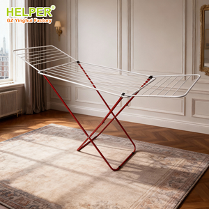 Séchoir à linge pliable <span class=keywords><strong>moderne</strong></span> et élégant ISM-Y6017-16, séchoir à linge en fer et porte-serviettes pour salle de bain, robuste, gain de place - Product Image 1
