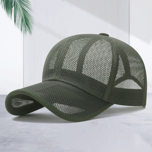 Mesh Baseball Cap Navy Blue Breathable Mesh Summer Sun Protection Outdoor Unisex Hat - Product Image 3