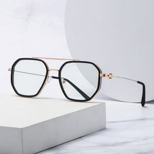 <span class=keywords><strong>Gafas</strong></span> con montura de <span class=keywords><strong>gafas</strong></span> retro para hombre, <span class=keywords><strong>gafas</strong></span> grandes con <span class=keywords><strong>filtro</strong></span> de luz <span class=keywords><strong>azul</strong></span> para uso en ordenador - Product Image 2