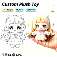 Nouvelle poupée en peluche Fille Chat Florale avec rembourrage en coton, Tailles personnalisées - Commandes en gros OEM/ODM