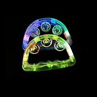 Led Light up Musical Wedding Tambourine Led Rattle 7 Colors Handheld Percussion Instrument Nightclub Supplies for Party Gifts