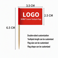 Drapeaux de cure-dents jetables en bambou personnalisés pour fêtes et événements en extérieur, décorations alimentaires pour hamburgers, sandwichs, cocktails, gâteaux et fruits