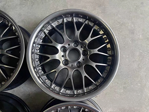 Cerchi in Lega Grigio Scuro Stile Retrò 5x120 17 Pollici per <span class=keywords><strong>Alfa</strong></span> <span class=keywords><strong>Romeo</strong></span> 155 156 GTV Fiat Coupé BMW E30 Classico Tuning Leggero - Product Image 5
