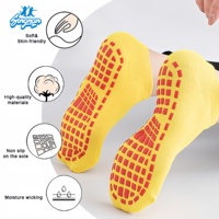 Chaussettes antidérapantes pour yoga, pilates, danse, sport, bébé, respirantes, antibactériennes, séchage rapide, avec grip en silicone pour trampoline