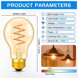 Trong nhà dân cư Edison bóng đèn cổ điển trang trí hình ống dẫn ống đèn 4W 6W 30mm 185mm 225mm trắng ấm <span class=keywords><strong>E27</strong></span> toàn cầu SMD <span class=keywords><strong>LED</strong></span> - Product Image 2