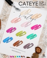 ICE NOVA Cateye Top Coat Light Collection Gel Magnétique Premium avec Poudres Chrome Ultra-Brillantes Grosses et Fines pour Nail Art 3D