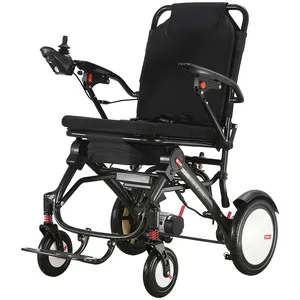 Whole Black Lightweight Aluminum Folding Power Remote Control Electric Wheelchair