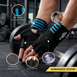 <span class=keywords><strong>Guantes</strong></span> <span class=keywords><strong>para</strong></span> Levantamiento de Pesas, <span class=keywords><strong>Guantes</strong></span> de Gimnasio Transpirables con Palma de Panal de Abeja y Muñequera, <span class=keywords><strong>Guantes</strong></span> de Entrenamiento <span class=keywords><strong>para</strong></span> Fitness - Product Image 2