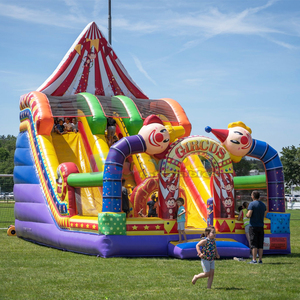 Tobogán inflable de payaso de doble cara, castillo inflable de payaso para fiestas y eventos al aire libre. - Product Image 4