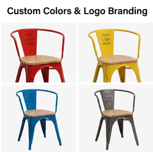 Muebles de Comedor, <span class=keywords><strong>Silla</strong></span> de Comedor de Estilo Industrial, Diseño Minimalista, Estructura de Metal, <span class=keywords><strong>Silla</strong></span> de Ocio para Restaurante - Product Image 2