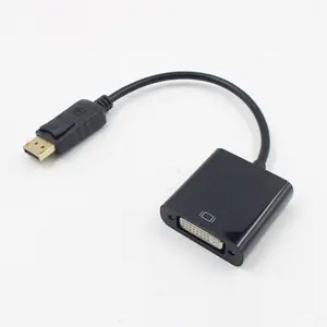 DisplayPort DP macho para DVI fêmea cabo adaptador conversor para PC portátil DVD