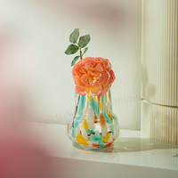 Vases à fleurs hydroponiques en verre coloré de Chine, série moderne vintage et simple, pour centres de table de mariage et décorations de bureau