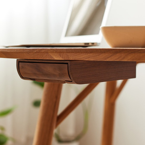 Bamboo Under-Table Hidden <strong>Drawer</strong> Storage Box <strong>Desk</strong>, <strong>Desk</strong> Study Stationery Storage Box and Tool Storage - Product Image 5