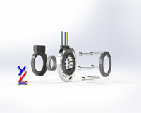 Encodeur absolu passif série 16 bits 20 kHz 24 mm, résolveur magnétique pour ascenseur et capteur d'angle de positionnement de vitesse de moteur BLDC